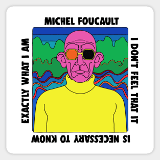 Michel Foucault - Retro Quote Design Sticker